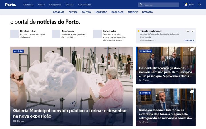 Screenshot of porto.pt