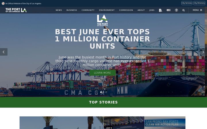 Screenshot of portoflosangeles.org