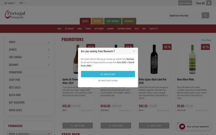 Screenshot of portugalvineyards.com