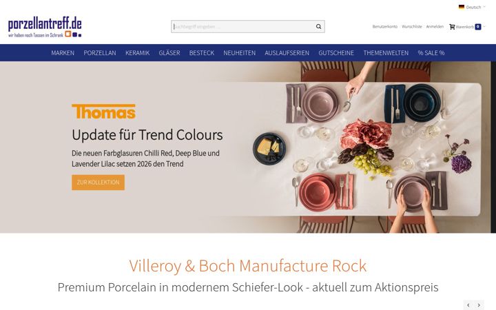 Screenshot of porzellantreff.de