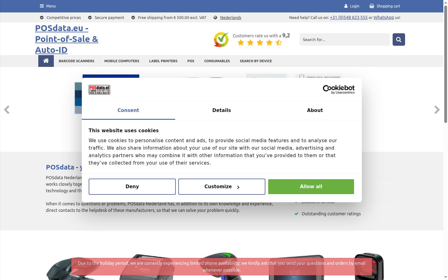 Screenshot tal-banner tal-kunsens muri qabel kwalunkwe interazzjoni