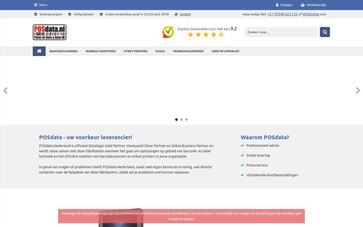 Screenshot του posdata.nl