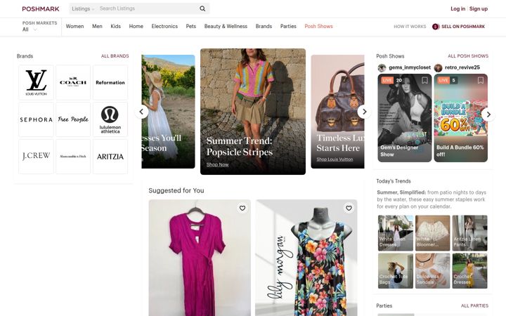 Skærmbillede af poshmark.ca