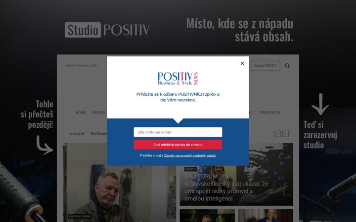 Screenshot of positiv.cz