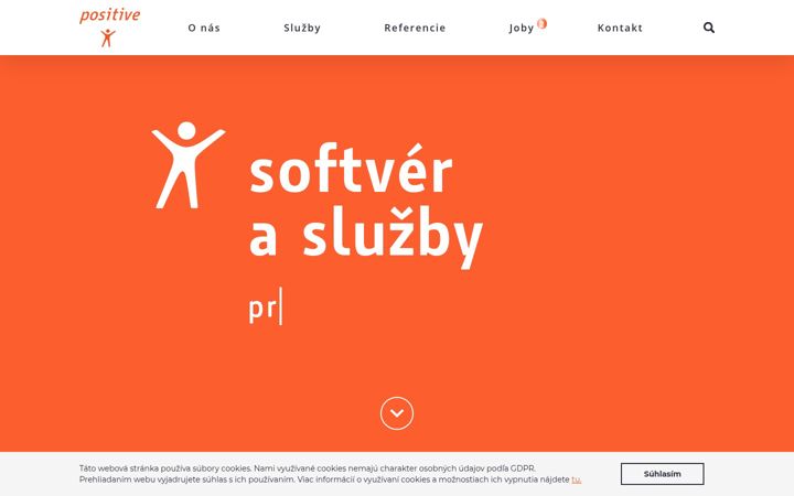 Screenshot of positive.sk