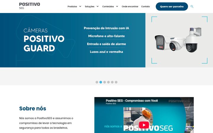 Ekrānuzņēmums no positivoseg.com.br
