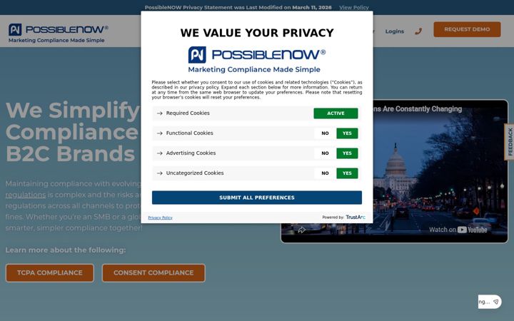 Screenshot of possiblenow.com