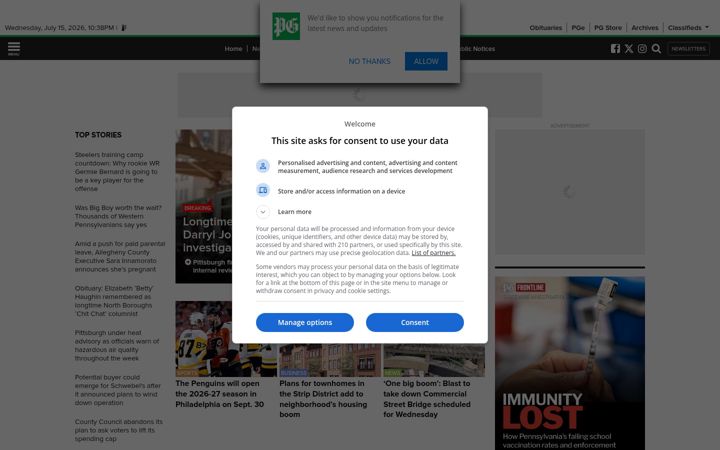 Ekrano kopija post-gazette.com