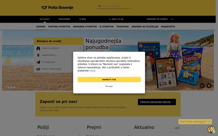 Screenshot of posta.si