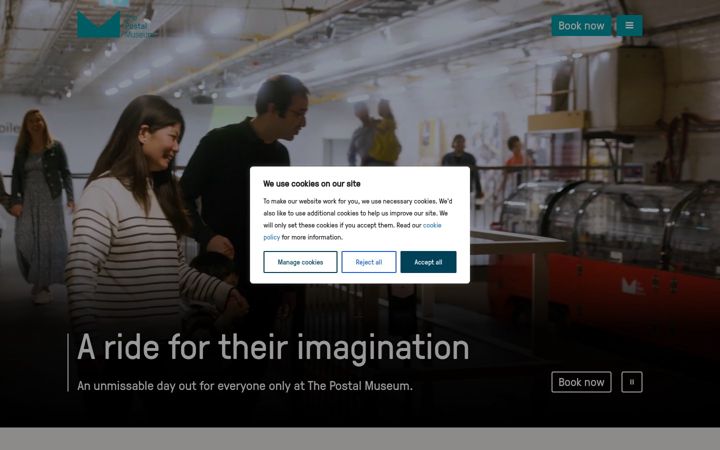 Screenshot of postalmuseum.org