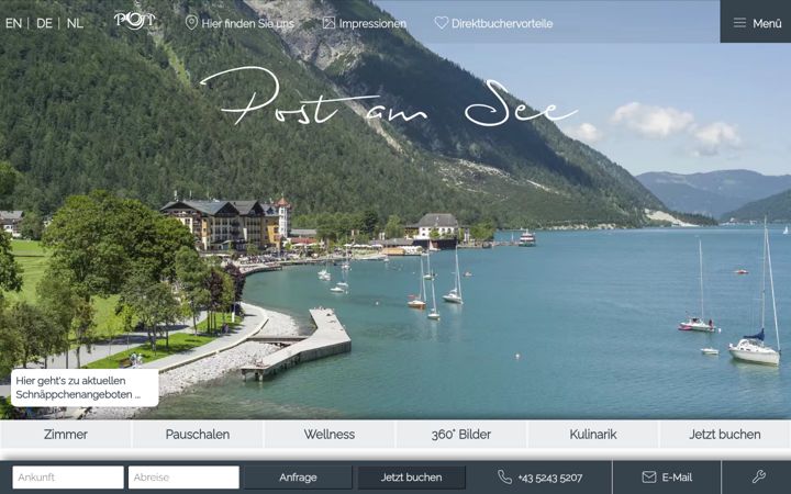 Screenshot of postamsee.at