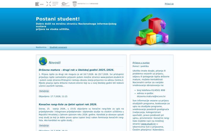 Ekrano kopija postani-student.hr