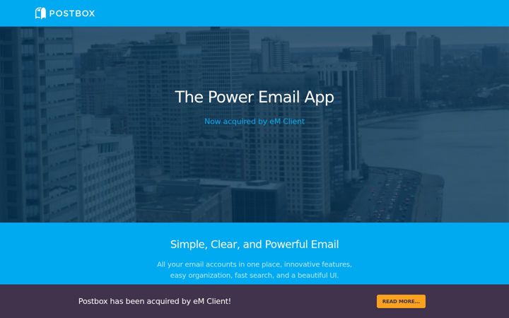 Screenshot of postbox-inc.com