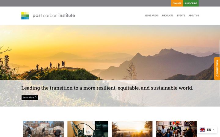 Ekrānuzņēmums no postcarbon.org