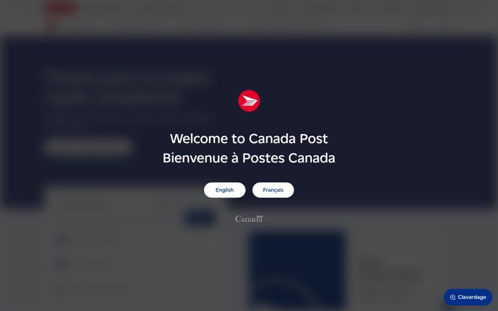 Screenshot of postescanada-canadapost.ca