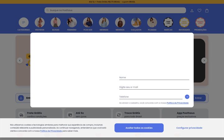 Screenshot of posthaus.com.br