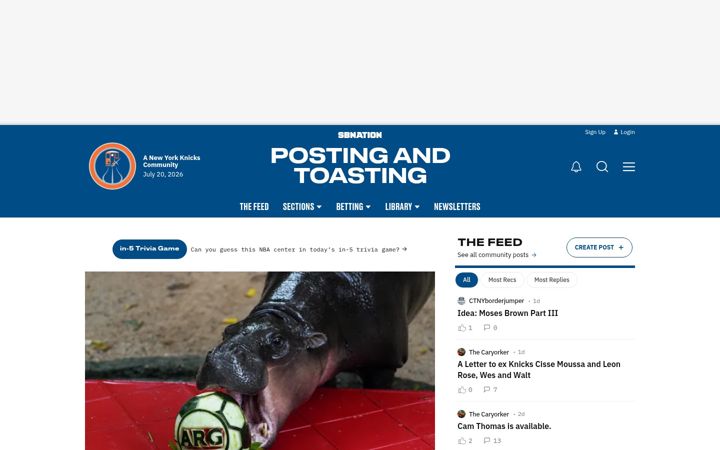 Screenshot of postingandtoasting.com