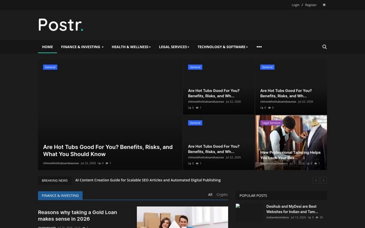 Screenshot of postr.blog