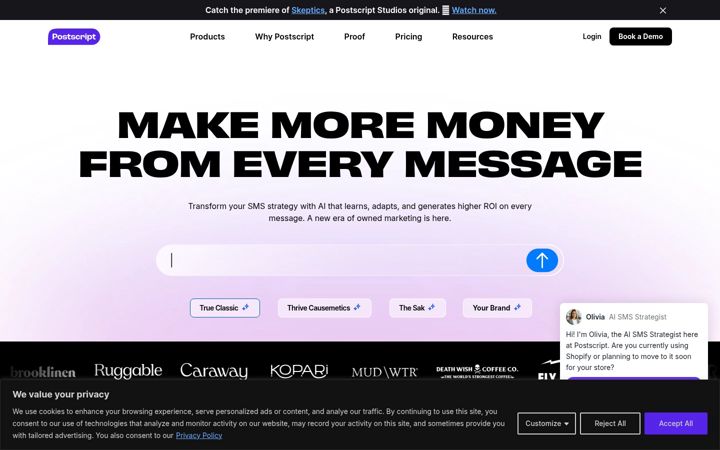 Screenshot ta' postscript.io