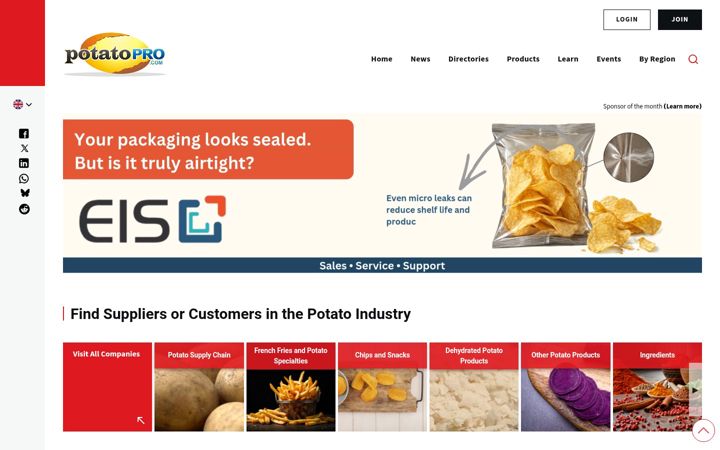 Screenshot of potatopro.com