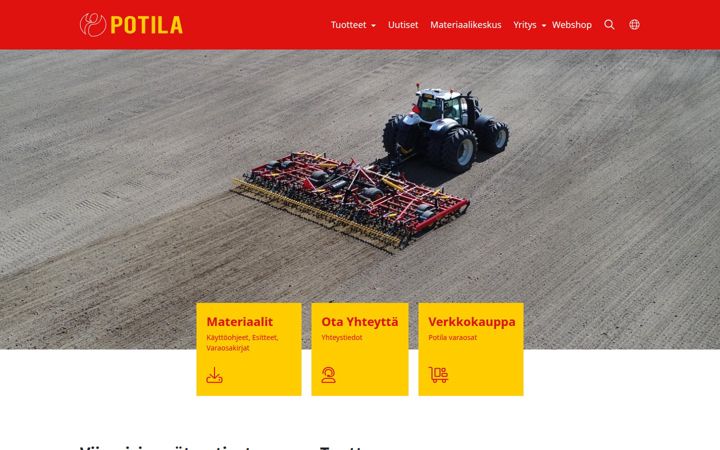 Captura de ecrã de potila.fi