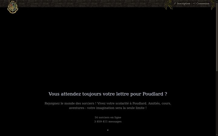 Zrzut ekranu poudlard.fr