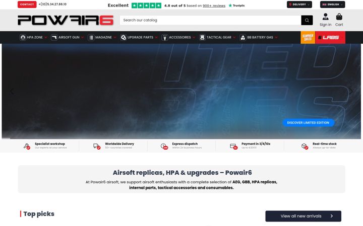 Screenshot of powair6.com