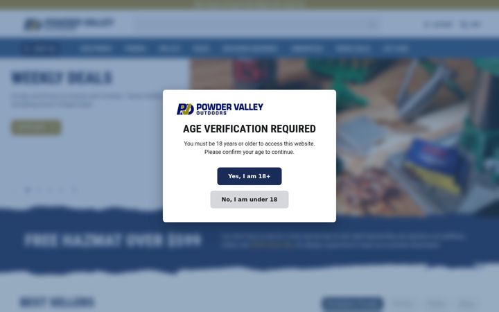 Screenshot of powdervalley.com