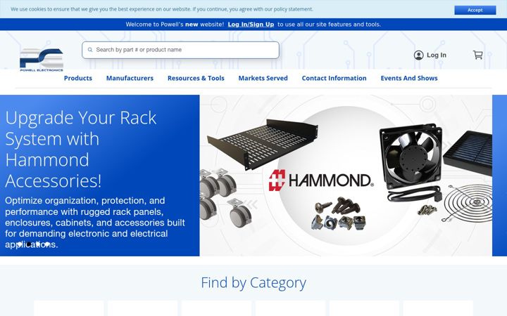 Screenshot of powell.com