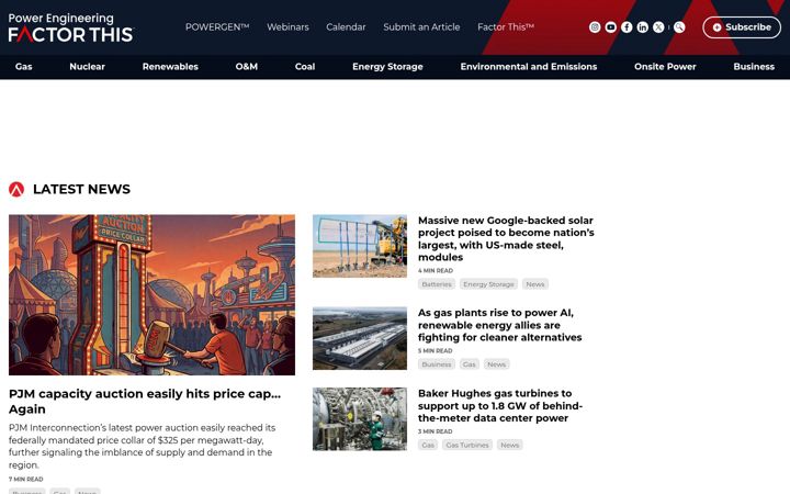 Screenshot of power-eng.com