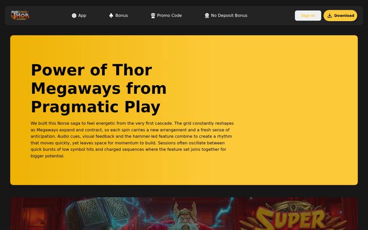 Screenshot of power-of-thor.com