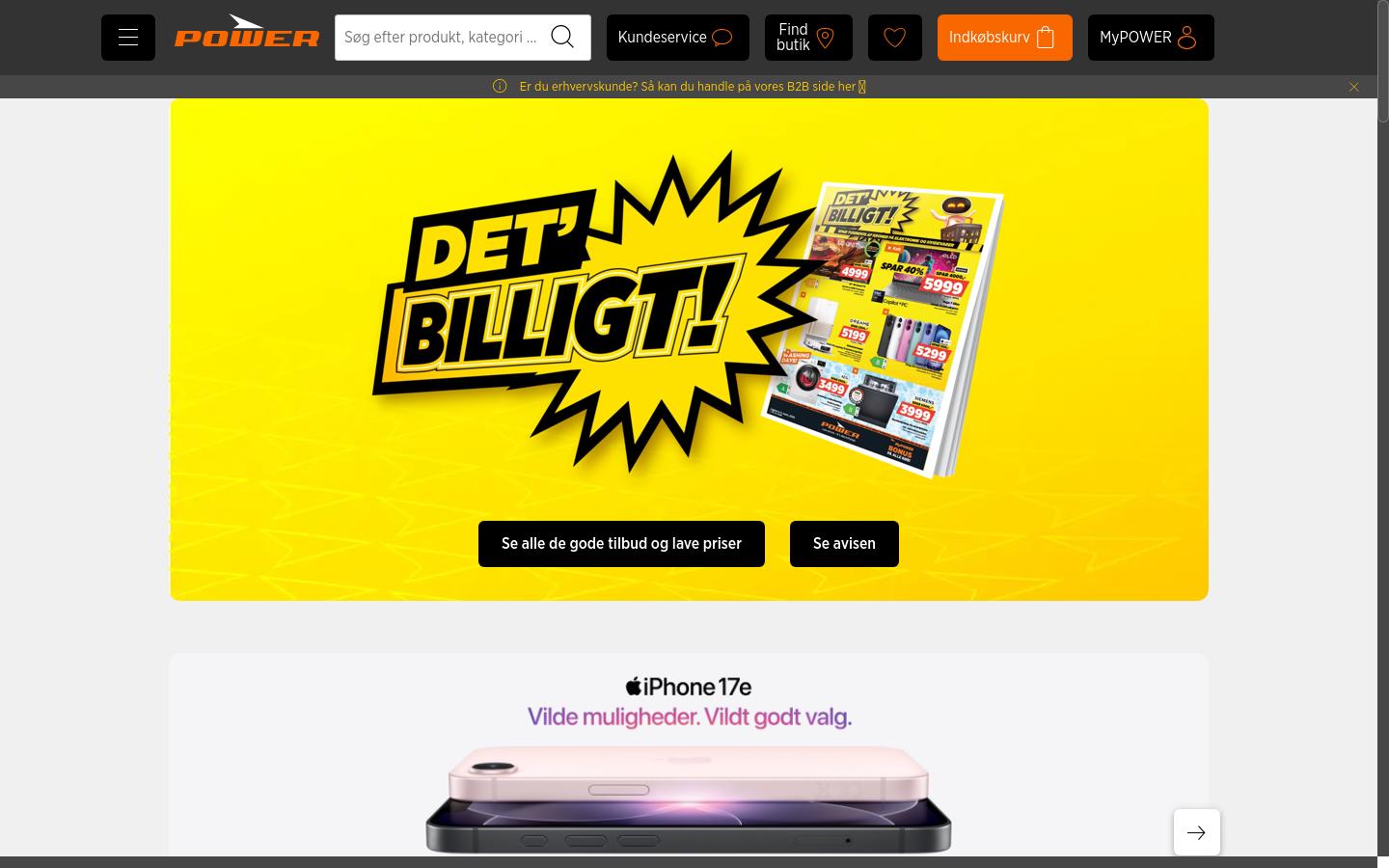 Screenshot of power.dk