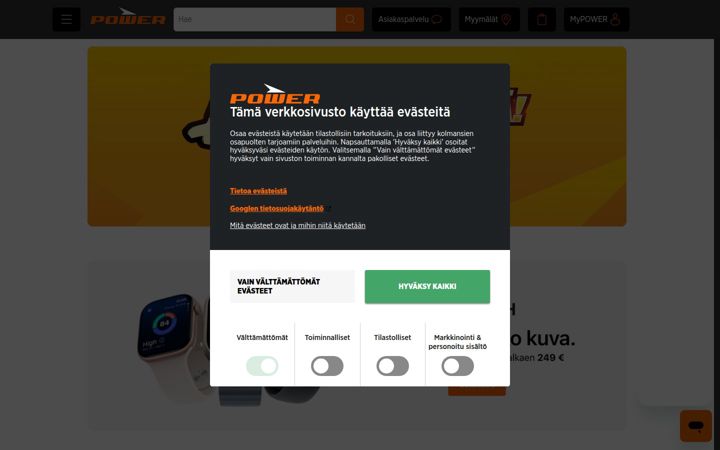 Screenshot of power.fi