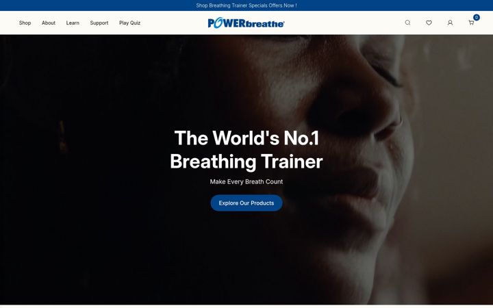 Screenshot of powerbreathe.com