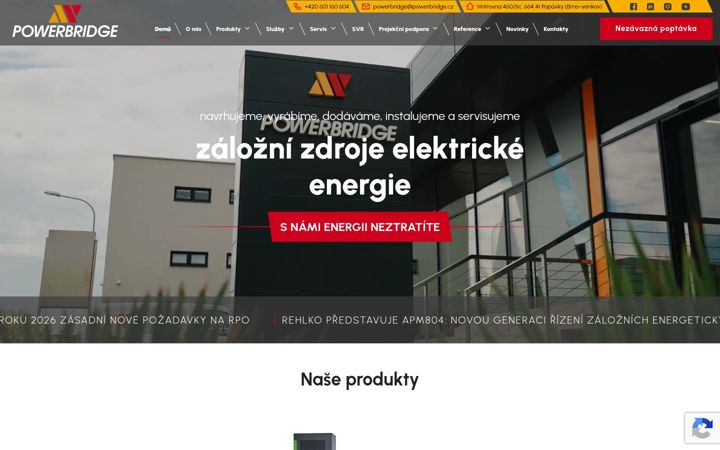 Екранна снимка на powerbridge.cz