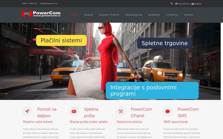 Screenshot van powercom.si