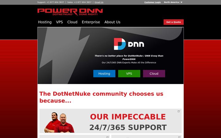 Screenshot of powerdnn.com
