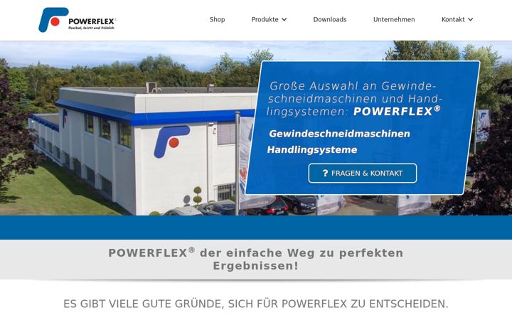 Snímek obrazovky powerflex24.de