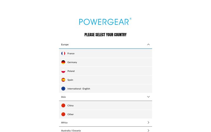 Screenshot stránky powergeartracks.com
