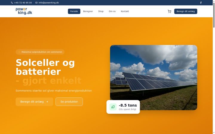 Screenshot of powerking.dk