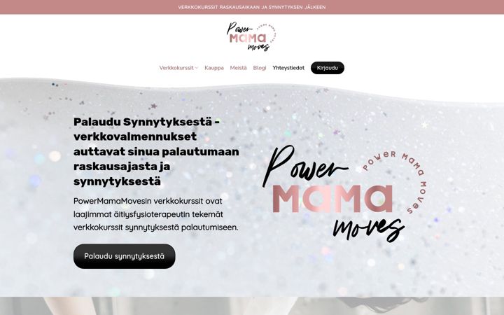 Zrzut ekranu powermamamoves.fi