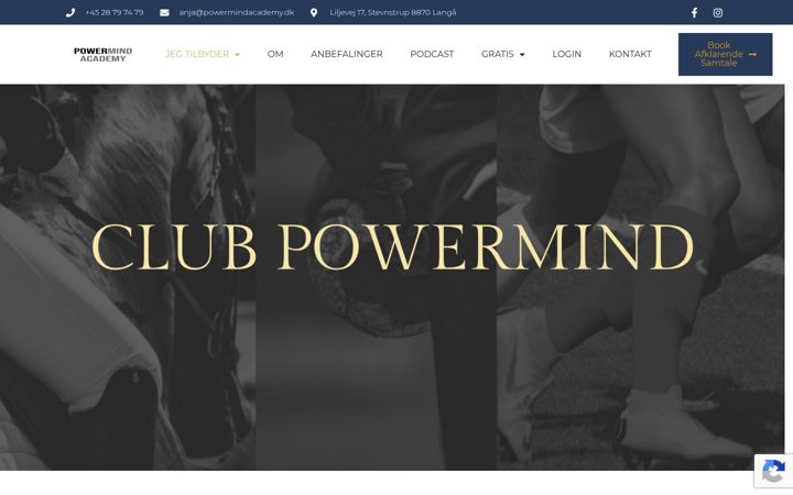 Screenshot von powermindacademy.dk