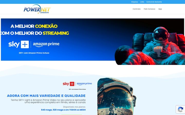 Captură de ecran a powernetsolutions.com.br