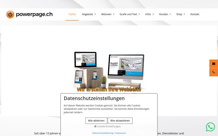 Screenshot of powerpage.ch