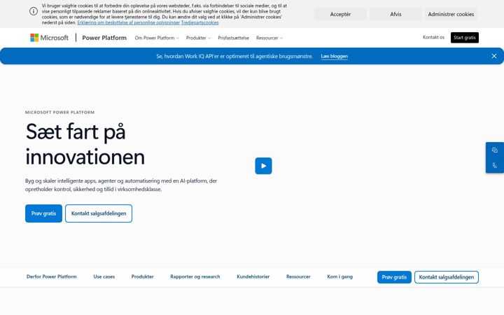 Screenshot of powerplatform.com