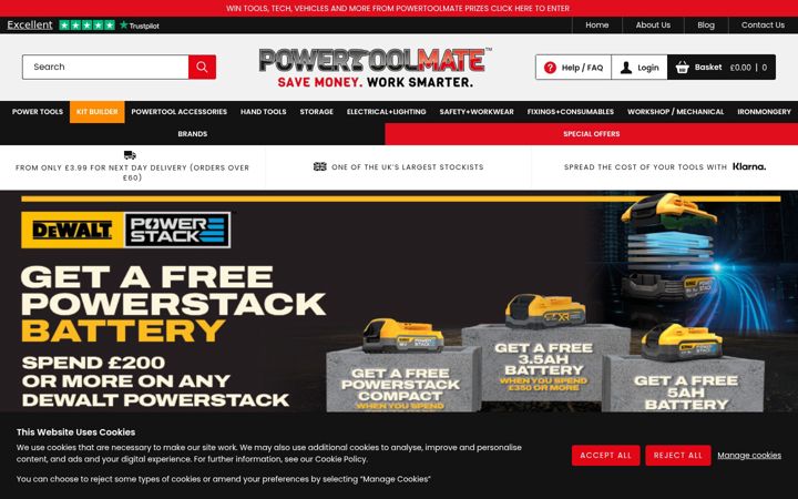 Screenshot of powertoolmate.co.uk