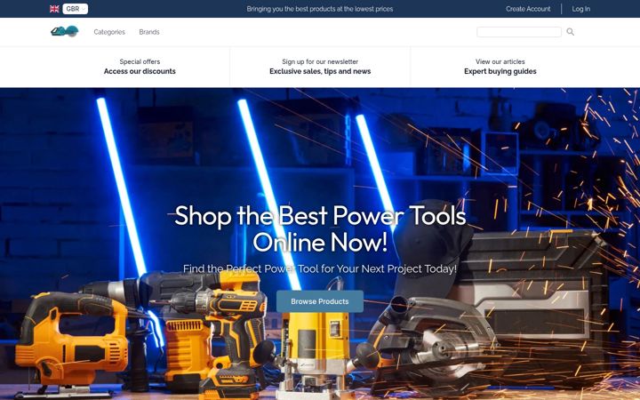 Screenshot of powertoolsonline.uk