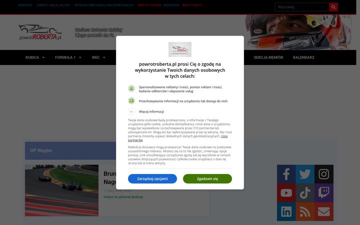 Snímek obrazovky powrotroberta.pl