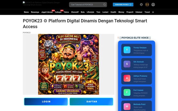 Screenshot of poyok23.com