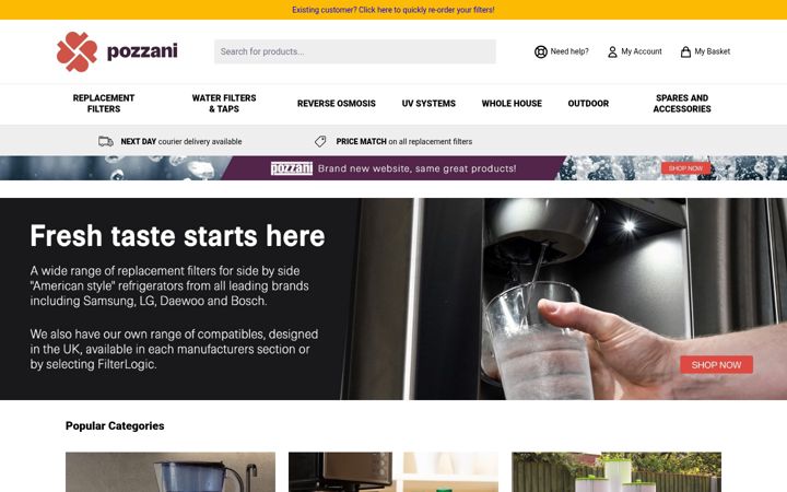 Ekrānuzņēmums no pozzani.co.uk